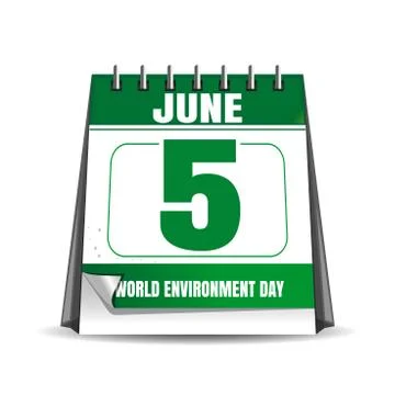 World Environment Day calendar. 5 June Stock Illustration