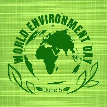 World Environment Day card design Stock Illustration
