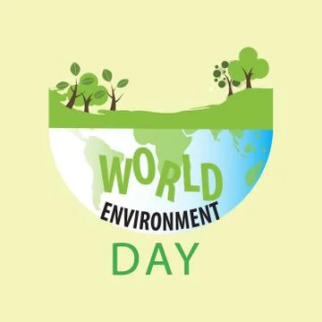 World Environment day concept. 3d paper cut eco friendly design. Vector illus 스톡 일러스트