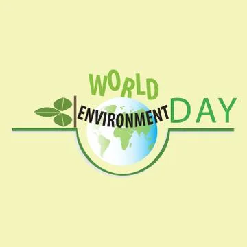 World Environment day concept. 3d paper cut eco friendly design. Vector illus Stock Illustration