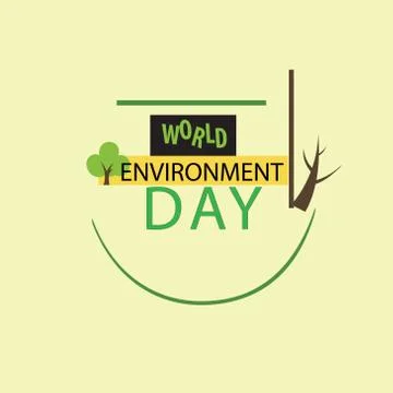 World Environment day concept. 3d paper cut eco friendly design. Vector illus Stock Illustration