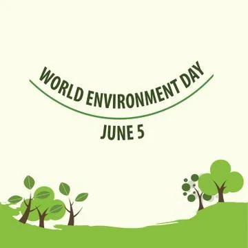 World Environment day concept. 3d paper cut eco friendly design. Vector illus Stock Illustration