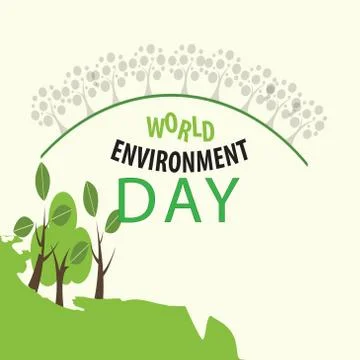 World Environment day concept. 3d paper cut eco friendly design. Vector illus Stock Illustration