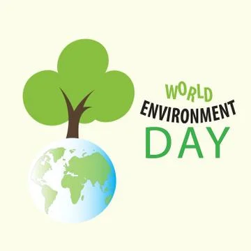 World Environment day concept. 3d paper cut eco friendly design. Vector illus Stock Illustration