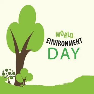 World Environment day concept. 3d paper cut eco friendly design. Vector illus Stock Illustration