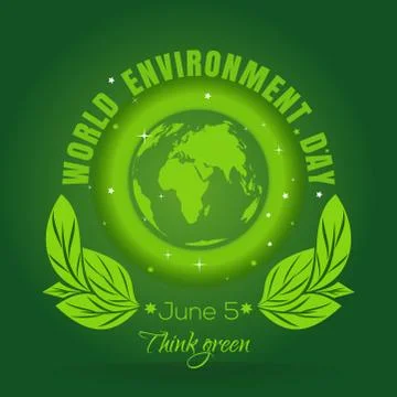 World Environment Day concept design. 5 June Stock Illustration