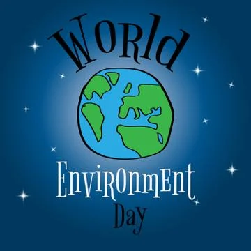 World environment day. Concept design for banner, greeting card, 스톡 일러스트