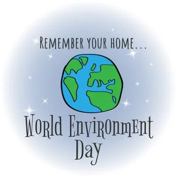 World environment day. Concept design for banner, greeting card, Stock Illustration