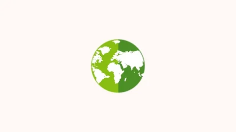 World environment day concept green eco earth Planet Earth spinning. Animated Mo Stock Footage 90051491