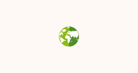 World environment day concept green eco earth Planet Earth spinning.Animated  Stock Footage 90051498