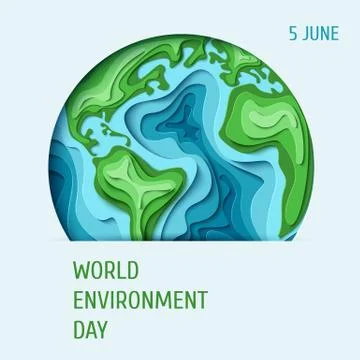 World Environment day concept Stock Illustration