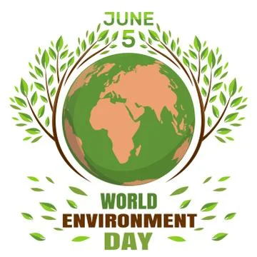 World Environment Day concept. June 5th Stock Illustration