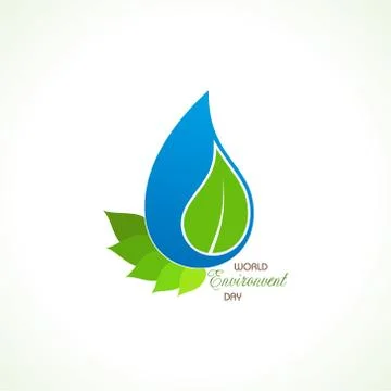 World Environment day concept logo design - 5th June World Environment day Aw Stock Illustration