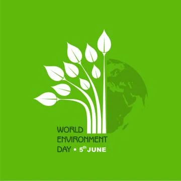 World Environment day concept logo design - 5th June World Environment day Aw Stock Illustration