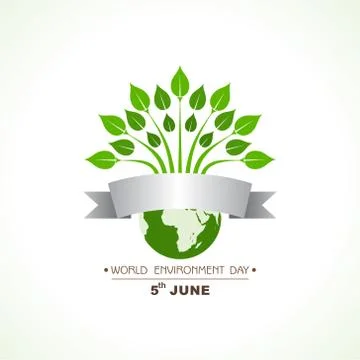 World Environment day concept logo design - 5th June World Environment day Aw Stock Illustration