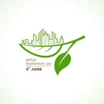 World Environment day concept logo design - 5th June World Environment day Aw Stock Illustration