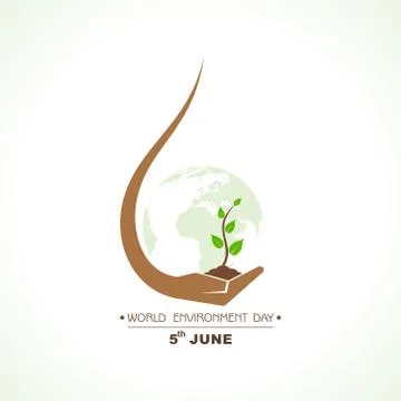 World Environment day concept logo design - 5th June World Environment day Aw Stock Illustration