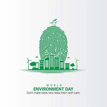 World Environment Day. Creative Environment post. Stock Illustration
