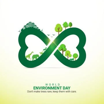 World Environment Day. Creative Environment post. Stock Illustration