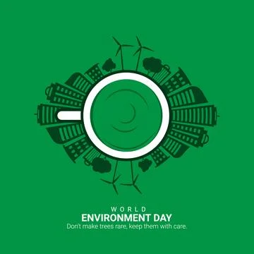 World Environment Day. Creative Environment post. Stock Illustration