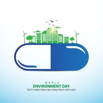 World Environment Day. Creative Environment post. Stock Illustration
