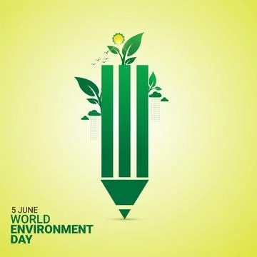 World Environment Day. Creative Environment post. Stock Illustration