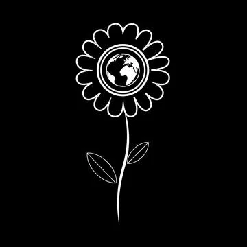 World environment day. Earth in the form of a flower. Stock Illustration