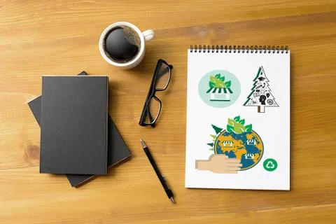 World environment day Earth globe Ecology tree and green leaf  water creative 库存照片