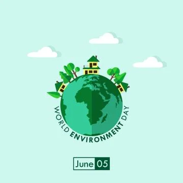 World Environment Day Flat Design Stock Illustration