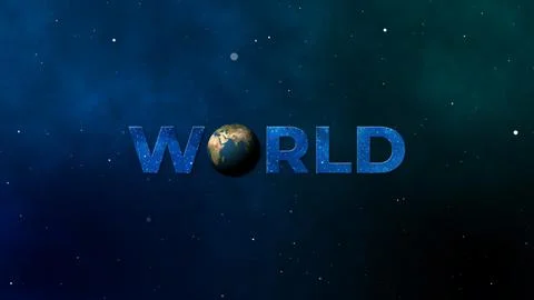World Environment Day Greeting Animated Text with 3D Rotating Planet Stock Illustration