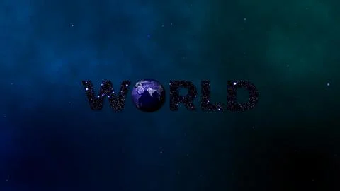 World Environment Day Greeting Animated Text with 3D Rotating Planet Stock Illustration