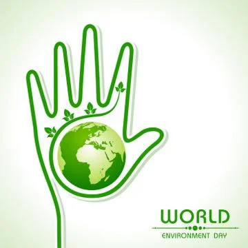 World environment day greeting Illustrazione stock