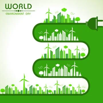 World environment day greeting Stock Illustration