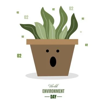 World environment day illusration Vector Illustrazione stock