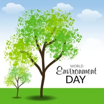 World Environment Day. Illustrazione stock