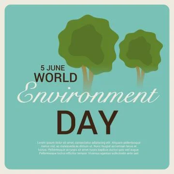 World Environment Day. Illustrazione stock