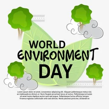 World Environment Day. Illustrazione stock