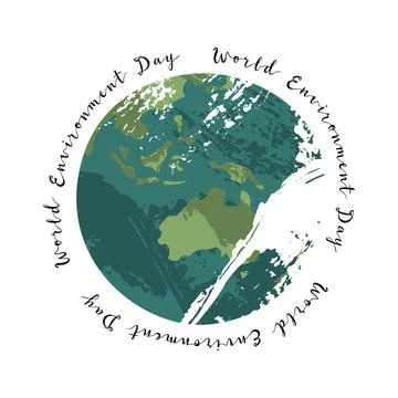 World Environment Day, june 5. Happy Mother Earth Day, Earth Hour Stock Illustration
