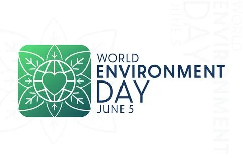 World Environment Day. June 5. Vector illustration. Holiday poster. Illustrazione stock