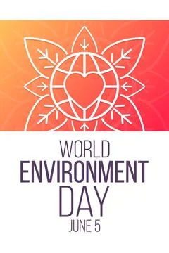 World Environment Day. June 5. Vector illustration. Holiday poster. Stock-Illustration