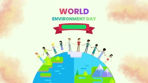 World Environment Day June 5th Sustainable Globe Illustration Stock Footage 333159094