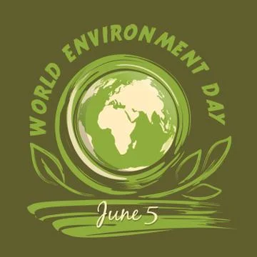 World Environment Day logo design. 5 June Stock Illustration