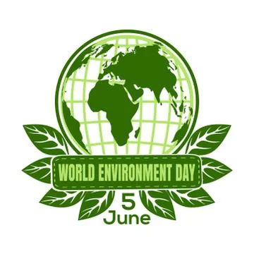 World Environment Day logo design Stock Illustration
