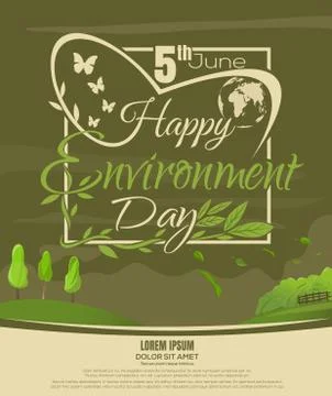 World Environment Day poster design. 5 June Stock Illustration