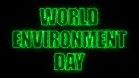 World environment day text, 3d rendering backdrop, computer generating, can be Ilustración de archivo