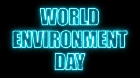 World environment day text, 3d rendering backdrop, computer generating, can be Ilustración de archivo