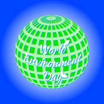 World Environment Day. Text - name of the holiday Stock Illustration