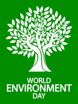 World environment day tree Stock Illustration