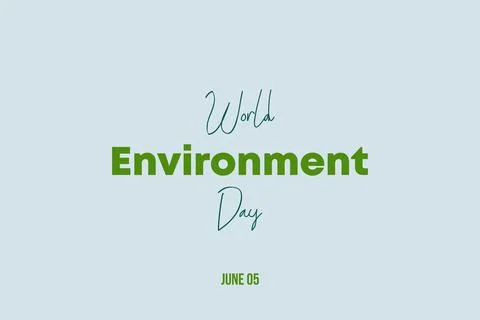 World Environment day typography vector illustration. Stock Illustration