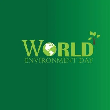 World environment day. World environment day concept. Green Eco Earth. World  Stock Illustration